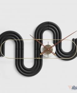 The Golden Triangle India Viola Wall Clock - Black