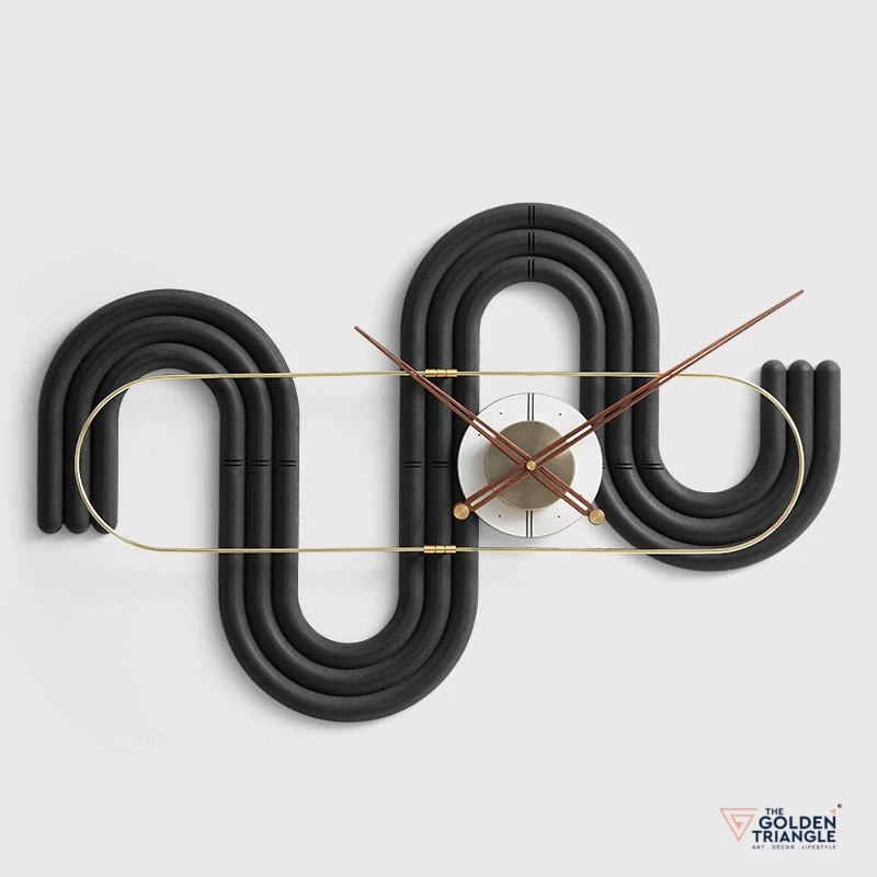 The Golden Triangle India Viola Wall Clock - Black 3 The Golden Triangle India Viola Wall Clock - Black