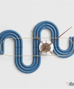 The Golden Triangle India Estella Collection Viola Wall Clock - Blue