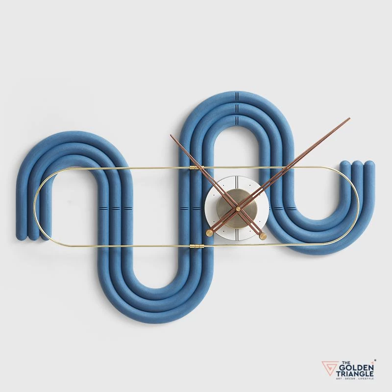 The Golden Triangle India Estella Collection Viola Wall Clock - Blue 3 The Golden Triangle India Estella Collection Viola Wall Clock - Blue