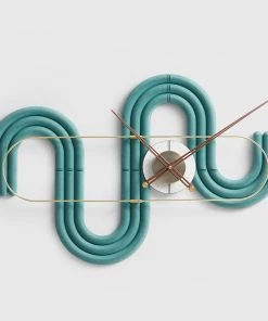 The Golden Triangle India Viola Wall Clock - Teal Green