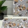 The-Golden-Triangle-India Modern Geometric Floral Wooden Placemats (Set Of 2)