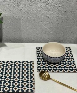 The-Golden-Triangle-India Seamless Geometric Trivets (Set Of 2) Tableware