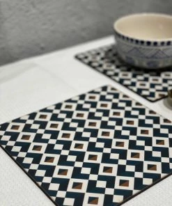 The-Golden-Triangle-India Seamless Geometric Trivets (Set Of 2) Tableware