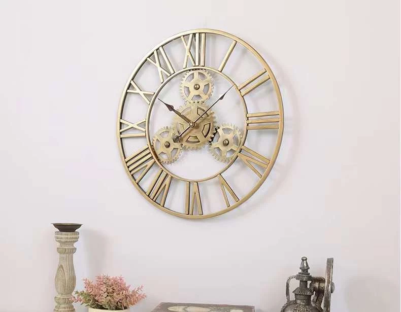 The Golden Triangle India Sprint Metal Wall Clock - Gold 4 The Golden Triangle India Sprint Metal Wall Clock - Gold
