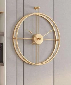 The Golden Triangle India Belso Metal Wall Clock - Gold Wall Clocks