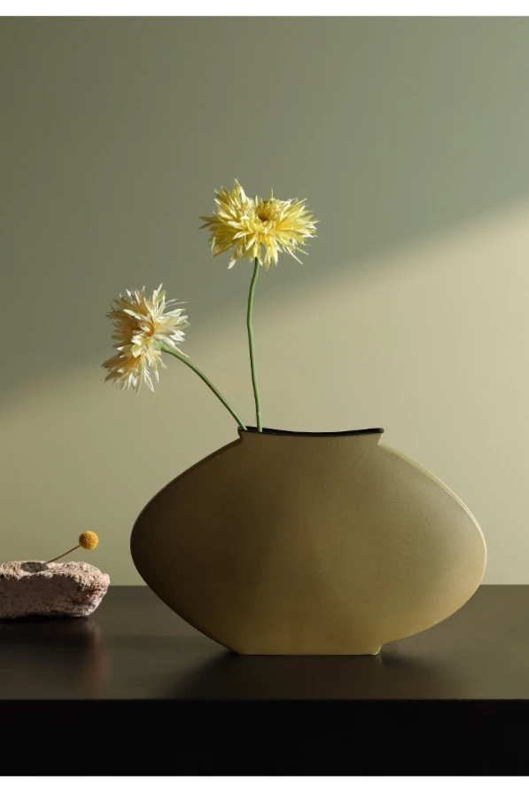 The Golden Triangle India Gustav Nordic Vase - Olive Vases 3 The Golden Triangle India Gustav Nordic Vase - Olive Vases